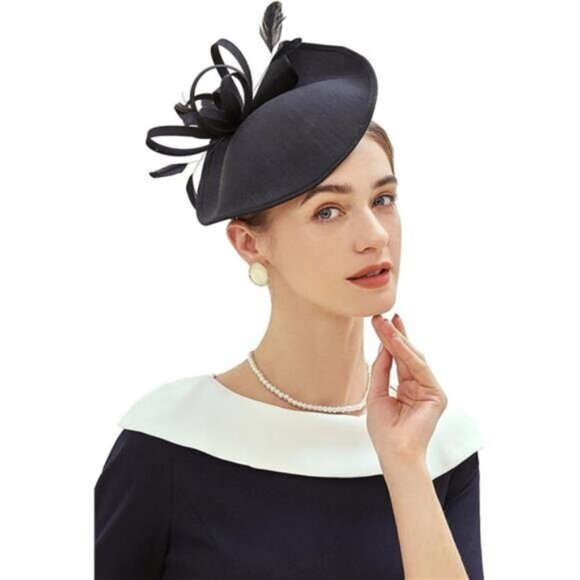 Fascinators Tea Party Hats Headband Black